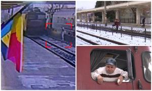"Aici e loc de joacă? Ăsta nu iartă!" Reacţia mecanicului, după ce o fată a fost călcată de locomotivă, la Bacău. Alţi inconştienţi, filmaţi cum traversează la fel
