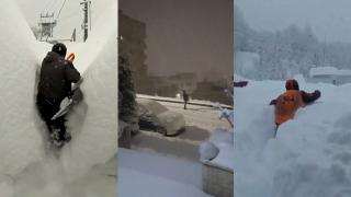 Peisaje de poveste în Israel, Ierusalim, acoperit de zăpadă. Peisajele inedite i-au scos pe oameni din case pentru o bătaie cu bulgări