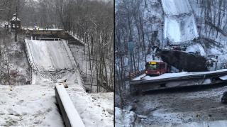 Pod prăbușit în Pittsburgh, chiar înainte de vizita lui Biden. Victimele au făcut un lanț uman pentru a se salva de pe marginea prăpastiei