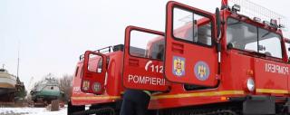 Noua "jucărie" primită de DSU: o şenilată ultramodernă, pregătită să intervină şi sub apă