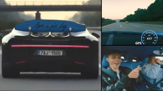 Un miliardar ceh s-a filmat cu 417 km/h, într-un Bugatti Chiron. Avea peste viteza de decolare a unui Boeing