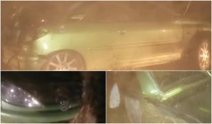 Un tânăr fără permis a pierdut controlul volanului și a ajuns în șanț. Pasagerul din dreapta a fost proiectat prin lunetă