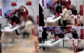 Vânzătorul care a trântit o femeie la pământ a fost concediat. După 5 ore de audieri, a fost reţinut pentru 24 de ore. De la ce a pornit incidentul