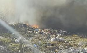 Incendiu de proporţii în Bolintin Vale. Pompieri din două judeţe, chemaţi să stingă focul ajuns aproape de casele oamenilor