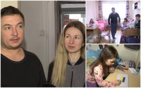 Fuga spre România a unei familii cu trei copii din Odessa. Cei mici desenează steagul Ucrainei, în timp ce părinții răsuflă ușurați că au scăpat cu viață