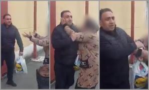 Momentul în care Bercea Mondialu iese din închisoare şi este întâmpinat de soţie. Tentativă eşuată de îmbrăţişare