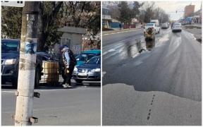 Amendă usturătoare pentru benzinăria din Tecuci care a vândut motorina în rezervorul de 1.000 de litri răsturnat pe şosea