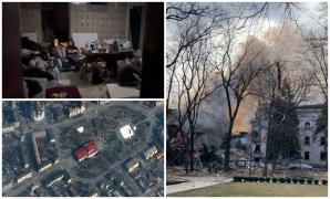 Războiul lasă urme adânci în Mariupol. Imagini cu teatrul care adăpostea peste 1.000 de civili, înainte şi după bombardament