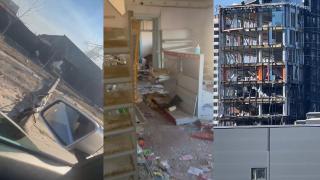 Doi tineri din Suceava au plecat cu maşina spre Kiev şi îşi filmează călătoria. "Ăsta-i un sat bombardat, e dezastru ce e aici"