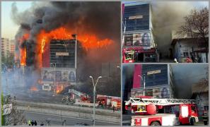 Incendiu masiv la magazinul Prosper din Bucureşti, precedat de o explozie; o parte din acoperiş s-a prăbuşit. Alertă extremă emisă prin RO-Alert