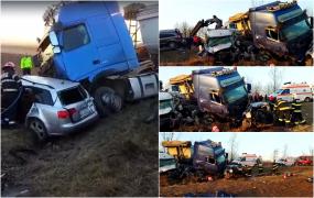 "Eu cinci minute nu am conştientizat dacă încă sunt viu". O femeie a murit, după ce un autotren, o autoutilitară şi un autoturism s-au ciocnit violent, în Suceava