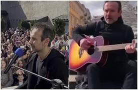 O vedetă rock din Ucraina a pornit într-un turneu inedit, prin ţara măcinată de război. Muzica aduce alinare în spitale şi adăposturi