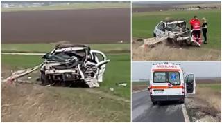Bâtrân fără permis, mort într-un Logan făcut praf pe o șosea din Constanța. Tragedie pe DN 22, între Mihai Viteazu şi Tariverde