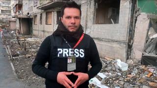 Reporterul Observator, Laurenţiu Rădulescu, corespondenţă din Kiev. Cum arată acum blocurile lovite de rachetele Grad ruseşti