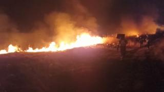 Noapte albă pentru pompieri. Mai multe incendii de vegetaţie au izbucnit în Iaşi şi Vaslui