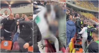 "Luciane, gata, băi! Opreşte-te!". Suporter snopit în bătaie de nepotul lui Becali, pe Arena Naţională, după meciul dintre FCSB şi Universitatea Craiova