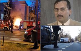 Filmul sinuciderii lui Bogdan Drăghici, bărbatul care a intrat cu mașina plină cu diluant în gardul Ambasadei Rusiei: "A fost o bubuitură puternică. Nu a ieşit nimeni din mașină"