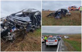 Un mort şi doi răniţi grav, după ce două maşini s-au ciocnit frontal în Constanţa