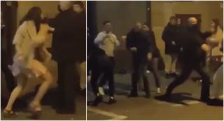 Bătaie cruntă filmată în fața unui club din Cluj-Napoca. Nouă francezi și-au împărțit pumni și picioare, chiar sub ochii bodyguarzilor