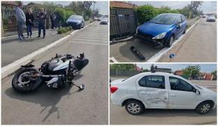 Motociclist din Constanţa, izbit de o maşină parcată. A fost lovit de un şofer care a încercat să întoarcă pe linie continuă