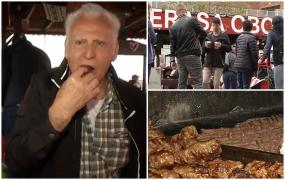 Sergiu trăieşte de 70 de ani în Israel, dar a venit 2.000 de kilometri pentru a gusta din micii din Piaţa Obor: "Am auzit că sunt cei mai buni din ţară"