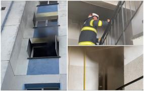 Două surori din Botoşani, surprinse de un incendiu în apartamentul lor. Fetiţa de 11 ani a fost cea care a dat alarma