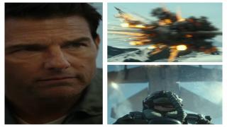 Top Gun: Maverick. Tom Cruise revine după 35 de ani în rolul care l-a făcut celebru. Actorul a ajuns la premieră cu elicopterul