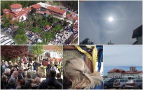 "Maica Domnului e cu noi aici, Dumnezeu e aici". Credincioşii prezenţi la Mănăstirea Pantocrator cred că au avut parte de o minune dumnezeiască