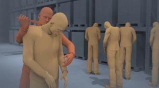 Scene teribile într-un depozit de mărfuri de lângă Bucureşti: un bătrân de 67 de ani s-a trezit cu cuţitul la gât. Agresorul a rănit şi un poliţist