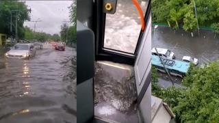 Ploaia a dat peste cap traficul din Bucureşti. Autobuze şi tramvaie blocate, ambuteiaje pe bulevarde