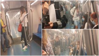 "Am rămas blocată în metrou" Zeci de călători îngroziţi, după ce un fum gros a invadat o garnitură între staţiile Piaţa Romană şi Victoriei