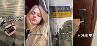 "Uite casa mea!". O ucraineancă s-a întors acasă după trei luni de la izbucnirea războiului. Tânăra a filmat călătoria de la Praga la Kiev