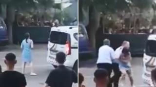 Femeie din Călăraşi, pusă pe scandal cu polițiștii de la Locală, după ce mai înainte agresase trecători: "Să vezi ce le dă"