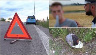 "E extraterestru!". Un tânăr drogat a sărit dintr-o mașină aflată în mers, pe o șosea din Prahova. Băiatul a deschis portiera și s-a aruncat pe caldarâm