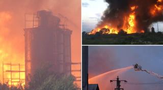 Cât de periculos a fost incendiul uriaș de lângă Pitești. Pompierii, nevoiți să poarte măști cu aer comprimat, din cauza fumului toxic