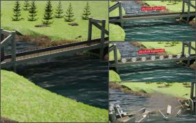 Animație grafică. Cum s-a prăbușit podul de Luţca. Autorităţile vor să dinamiteze ce a mai rămas din el