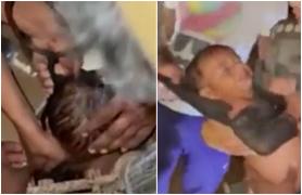 Momentul incredibil în care un copil de nici doi ani este salvat dintr-un puţ adânc de 150 de metri, în India