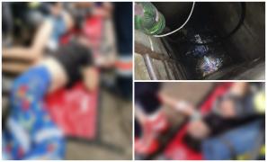 "Marcela, hai, capu' sus, fetiţă!". O mamă din Galaţi şi cei doi fii au căzut într-un puţ. Misiune de salvare contracronometru