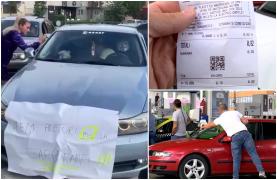 Zeci de şoferi au blocat o benzinărie din Târgu Jiu, nervoşi pe preţurile mari. De câţi bani au alimentat în semn de protest