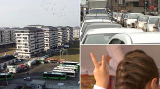 Cartierul în care apartamentele costă 40.000 de euro, dar nu există școli. Părinții își irosesc viața pe drumuri, zi de zi