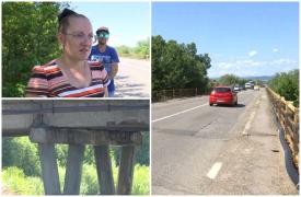 Încă un pod din Neamţ s-ar putea prăbuşi în orice clipă. Localnicii sunt îngroziţi: "Mergem cu inima la gât"