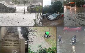 "Frate, eu n-am văzut în viaţa mea aşa ceva! E nasol rău!" Străzi inundate și o mare de alb, după o ploaie cu gheață în Capitala aflată sub Cod roșu