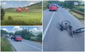 Adolescent de 14 ani pe bicicletă, lovit mortal de o maşină, în Cluj. A fost solicitat şi elicopterul SMURD, însă medicii nu l-au mai putut salva