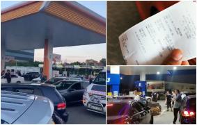 Noi proteste la benzinării. De câţi bani a alimentat un şofer: "Doar s-o pornesc, apoi o împing"