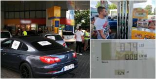"Nu suntem ţară de 10 lei motorina. Este exagerat de mult!". Șoferii revoltați continuă protestele în benzinării