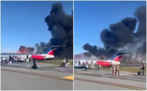 „Am crezut că voi muri". Panică la bordul unui avion cu destinţia Miami. Aeronava cu 133 de pasageri a luat foc la aterizare