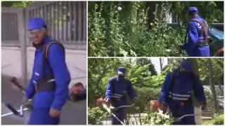 Bengalezii, angajaţi la tăiat iarba prin Galaţi, pentru că nu s-au găsit români pentru acest job. Ce salariu primesc muncitorii veniţi din Bangladesh