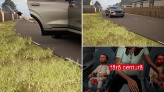 ANIMAȚIE GRAFICĂ. Cum s-a produs accidentul înfiorător în care un bebeluș a căzut din mașină, prin portieră: "Părinții sunt disperați!"