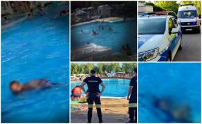 Filmul tragediei de la piscina din Târgu Jiu. Mădălin a murit sub privirile nepăsătoare ale oamenilor care se răcoreau în bazin