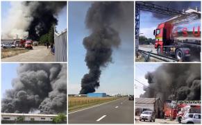 Incendiu de proporţii, cu degajări mari de fum, în judeţul Timiş. A fost emis mesaj RO-Alert